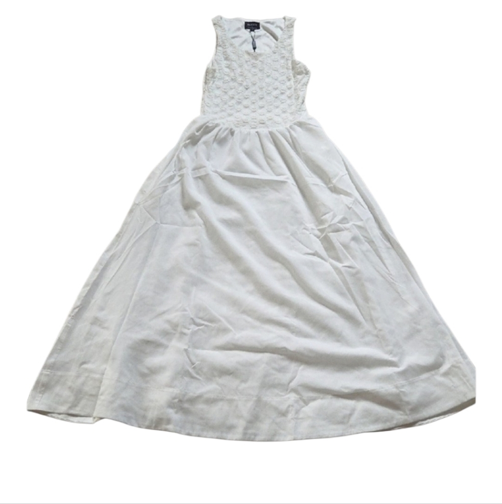Bardot Bryony White Sleeveless Lace Bodice Midi Dress - Picture 2 of 10